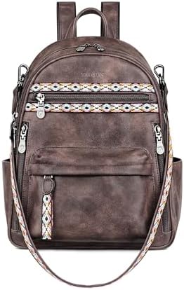 Amazon.com: FADEON Leather Backpack Purse for Women Designer 