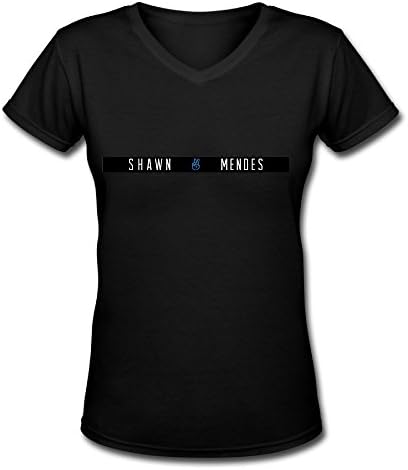 Shawn Mendes Tour 2016 Logo Womens V Neck T Shirt Black