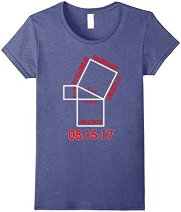 Womens Pythagorean Theorem day 21st Century 08/15/17 T-shirt Unisex XL Heather Blue