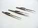 FIBER GRIP TWEEZERS CROSS LOCKING & STRAIGHT SOLDERING TWEEZER JEWELERS SET 3 Pc (E 4)