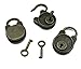 Hyamass 3pcs Vintage Antique Style Mini Archaize Padlocks Key Lock with Keys (Bronze)