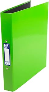 Oxford Premium A4 Ring Binder Light Green 25mm 40mm Spine Laminated