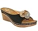 Gc Shoes Women's Sydney Rosette Slide Wedge Sandals