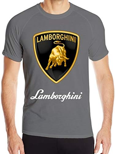 TIANXIN Breathable DesignLamborghini Car Logo Quick Drying T Shirtsfor MenO-Neck Black