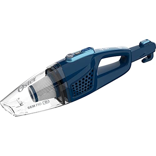 Aspirador de Pó Vertical Oster Sem Fio 3 em 1, Bateria, Azul, 90W, OASP630