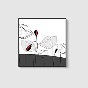 Framed Canvas Home Artwork Decoration Beautiful Flower Canvas Wall Art for Living Room, Bedroom - 16x16 inches