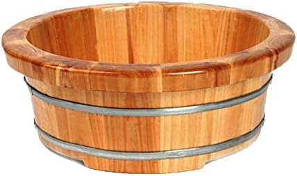 NAN Wood washbasin household small tub real fir footbath adult children light foot bath barrel foot bath bucket (40cm*16cm)