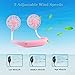 CHERIEY Hand Free Personal Fan, Neckband Fan Portable Mini Double Fans with USB Rechargeable, 3 Speeds Adjustable Wearable Fan for Home Office Travel Indoor Outdoor Activities