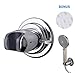 Vacuum Suction Cup Shower Head Holder with Swivel, Adjustable Removable Handheld Showerhead & Bidet Sprayer Adhesive Wall Mount Bracket - NO Drill, Heavy Duty, Waterproof, Reuseable