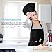 Syntus Apron Chef Hat Set, Adjustable bib Apron Baker Chef Hat Women Men, Black
