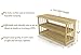 Stony-Edge 42 inch TV Stand, Bookshelf, Media Storage Cabinet with USB Port, Natural Wood