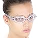 Clear Swimming Goggles + Exclusive Design Case ● Optical Grade Polycarbonate Lenses with Anti Fog Technology and UV Protection ~ Best for Swim Workouts or Open Water Activities (White&Red)