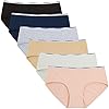 INNERSY Onderbroeken voor Dames Stretch Katoen Slips Midden Taille Vrouwen Ondergoed 6 Stuks
