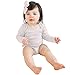 Woolino Long Sleeve Bodysuit, 100% Merino Wool, 6-12 Months, Beige