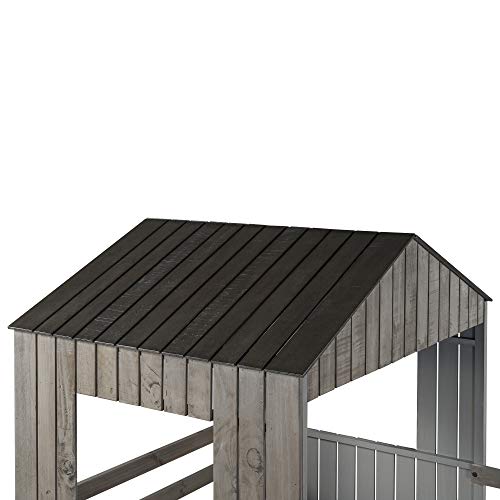 KLMM Bunk Bed for Kids Toddlers, Twin Over Full Bunk Beds with Slide