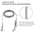 Byshun Dog Tie Out Cable 25ft Stainless Steel Runner Cable with Vinly Coating for Dogs