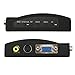 eSynic RCA Composite AV S-Video to VGA Converter Box CCTV DVR PC Laptop to TV Projector VGA Input to VGA Output Video Converter Adapter