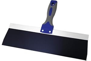 WARNER MANUFACTURING Warner 14" ProGrip Blue Steel Drywall Taping Knife, Soft Grip Handle, 10879