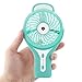TianNorth Misting Fan Mini USB Handheld Humidifier Mist Water Spray Air Condictioning Moisturizing Fan Portable Face Spray Mist Humidifier (Blue)