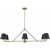 Crystorama Xavier 6 Light Vibrant Gold Linear Chandelier