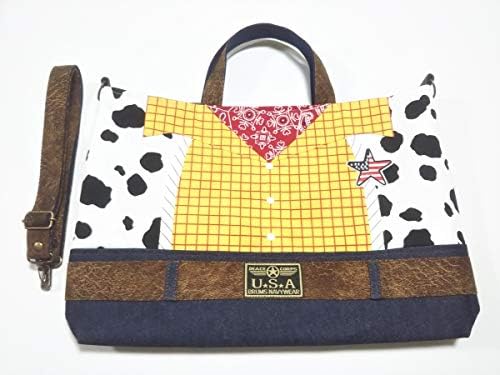 Amazon ウッディ トイストーリー レッスンバッグ デニム ハンドメイド ショルダー 防水 アニメ 萌えグッズ 通販