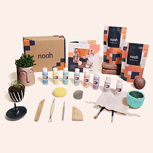 Noah DIY Pottery Kit For Beginners Craft Kit Includes Air Dry Clay