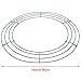 BBTO 3 Pieces Wire Wreath Frame Christmas Metal Round Wreath Form Holiday Wire Ring for Floral Arrangements Craft DIY (Green, 14 Inch)