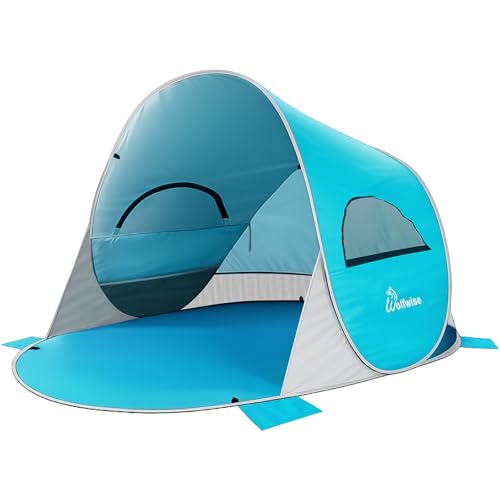 Wolfwise Pop Up Strandmuschel Uv Schutz 50, 4-5 Personen Groß Strandzelt