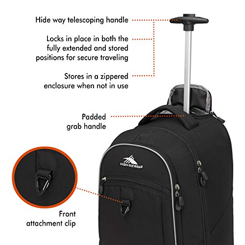 high sierra chaser rolling backpack