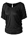 BIADANI Women Lightweight Scoop Neck Batwing Dolman Top