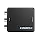 Teorder RCA Composite AV CVBS to HDMI Audio Video Mini Converter Adaptor Full HD 720P 1080P with USB Charge Cable Support PAL/NTSC for PS3/STB/Xbox/VHS/VCR/Blue-Ray DVD Players/TV/PC