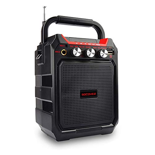 SOCOVEZ Portable Wireless Speaker Bluetooth 4.0 with Microphone Jack Loud Sound and Super Bass 12H Playtime Wireless Speaker for Phone, Tablet, Computer, TV and More