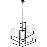 Quorum Lighting 6078-8-59 Bolivar Chandelier, 8-Light 480 Total Watts, Matte Black
