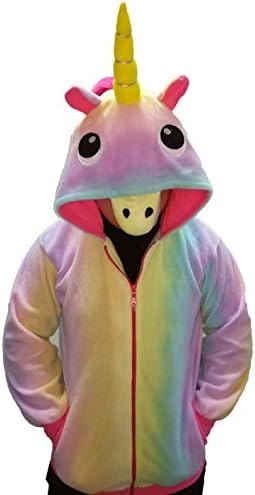 OLadydress Women Mens Unisex Adult Animal Hoodie Zipper Closure Sweater Jackets Unic-Cor Large