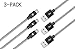 AYIPE Micro USB Cable [3-Pack] - 3+6+10 Feet (1+2+3 Meters) - Blackwhite - Nylon Braided - Tangle-Free Micro USB Cable