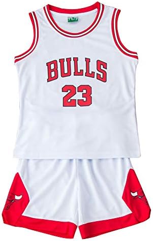 FDRYA Boys Girls Basketball Shirt Vest Top #23 Lakers James Uniform Top Short #23 Bulls Jordan Basketball Swingman Jersey