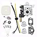 Podoy SRM210 Carburetor for Echo Trimmer Parts PE200 Carb Fuel Line Kit Tune Up Primer Bulb Grommet Weed Eater GT200 SRM 210 PE 200 HC150 SRM211 GT200 primary