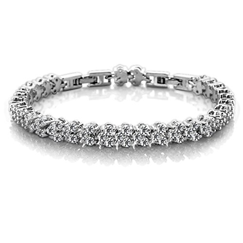T400Tennis Bracelet for Women AAA Cubic Zirconia Wedding Gift for Brides Bridesmaid