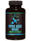 Nitric Oxide Booster w/Extra Strength L Arginine (1200 mg) Pre-Workout Amino Acids Training Supplement | Oxygen Vascularity, Lean Muscle Growth, Energy Gains, Libido | 60 Capsules