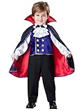 InCharacter Baby Boy's Vampire Costume, Red/Blue, 4T