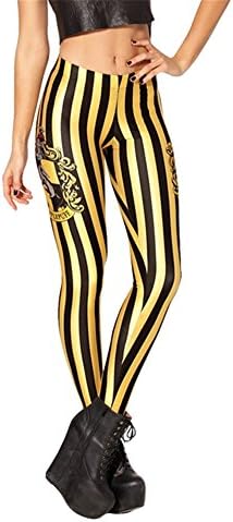 Zanuce Women's Designed Digital Print Sexy Stretch Leggings(Harry Potter Magic Yellow)