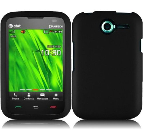 Importer520 Rubberized Snap-On Hard Skin Protector Case Cover for For (AT&T) Pantech Renue P6030 - Black