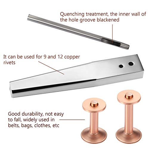 Red Copper Rivet and Burr with Stainless Steel Burr Setter Copper Rivet