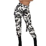 VEZAD Womens Camo Trousers Casual Pants Military Camouflage Pants