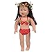 The New York Doll Collection Cute Polka Dot Strawberry Bikini Swim Set 18 Inch Dolls