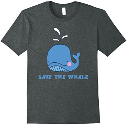 Mens Save the whale Funny Whale quote t-shirt for animal lovers 3XL Dark Heather