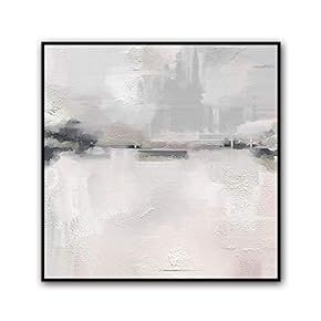 Framed Canvas Wall Art Abstract Circle Canvas Prints Home Artwork Decoration for Living Room,Bedroom - 16x16 inches