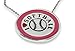 Round I Love Softball Pendant Silver Necklace Perfect for Girls and Women Nice Simple Designer Jewelry