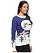 Tipsy Elves Women's Ugly Christmas Sweater - Runaway Sleigh Sweater Blue