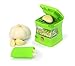 Kitchen Innovations Garlic-A-Peel Garlic Press, Crusher, Cutter, Mincer, and Storage Container - Includes Silicone Garlic Peeler - Easy to Clean - Stainless Steel Blades - (Green)